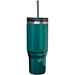 Melbourne 1200 ml RCS-zertifizierter Isolierbecher mit Strohhalm, Green flash