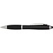 Nash RCS Stylus Kugelschreiber aus recyceltem Kunststoff mit farbigem Schaft und schwarzem Griff (schwarze Tinte), schwarz