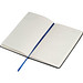 Notizbuch mit farbigen Applikationen, blau