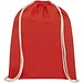 Oregon 140 g/m² Turnbeutel aus Baumwolle 5L, rot