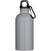 Oregon 400 ml matte RCS-zertifizierte einwandige Trinkflasche aus recyceltem Edelstahl mit Karabinerhaken, grau