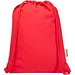 Oregon Blend 140 g/m² GRS-recycelter Turnbeutel 5 L, rot