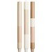 Originalhome Kerzen im Streifendesign – 3er-Set, offwhite