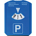 Parkscheibe mit Eiskratzer, blau