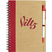 Priestly Spiral Notizbuch mit Stift, natur,rot