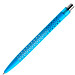 prodir® Kugelschreiber QS40 PMT Air, blaue Mine, cyanblau/silber poliert