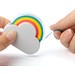 Regenbogen Klebeband-Spender, weiß