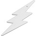 RFX™ H-10 Reflektierender PVC-Anhänger Blitz, weiss
