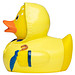 Schnabels® Bade-Ente mit Regenschirm und Friesennerz, bunt