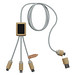 SCX.design C49 5-in-1 Ladekabel mit Leuchtlogo, hellbraun