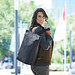 HALFAR Einkaufstasche Shopper Circle, blau-grau meliert