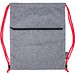 Sportbeutel PREMIUM, grau/rot