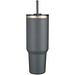 Sydney 1200 ml doppelwandiger RCS-zertifizierter Kupfer-Vakuum Isolierbecher mit Strohhalm, grau