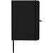 Teak A5 Hardcover Notizbuch, liniert, aus recyceltem Material, schwarz