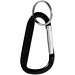 Timor Karabiner Schlüsselanhänger aus recyceltem Aluminium, schwarz