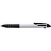 Trine 3-Farben RCS recycelter Kugelschreiber mit Stylus, silber
