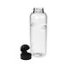 Trinkflasche Carve Junior, 1 l, transparent/schwarz