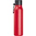 Trinkflasche mit Karabiner, 600ml , rot