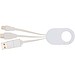 Troop 4-in-1 Ladekabel aus recyceltem Kunststoff, weiss