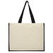 Varai 320 g/m Canvas und Jute Einkaufstasche 23L, schwarz
