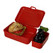 Vorratsdose School-Box deluxe, mit Trennschale, transparent