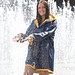 Wende-Regenjacke Nanterre,blau / gelb