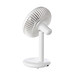 Wiederaufladbarer Ventilator mit Licht REEVES-DESKSTREAM, weiß