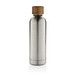 Wood Vakuumflasche aus RCS recyceltem Stainless-Steel, silber