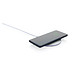 XD COLLECTION 15W-Wireless-Fast-Charger aus recyceltem RCS-Kunststoff, weiß