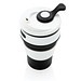 XD COLLECTION faltbarer Silikon-Becher, 350 ml, schwarz