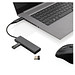XD XCLUSIVE Terra Hub aus RCS recyceltem Aluminium mit 3 USB-Anschlüssen, grau