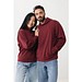 Iqoniq Yengo Hoodie mit Seitentaschen aus rec. Baumwolle, burgunderrot, L