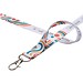 Addie Sublimation Lanyard mit Sicherheitsverschluss, weiss, 25mm