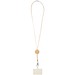 Adhab Smartphone Lanyard mit Bambusdetails, weiss