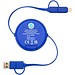 Alasia 100 cm 5-in-1 Kabel aus recyceltem Kunststoff und Aluminium, einziehbar, für Datenübertragung und mit 45W Schnellladung, royalblau