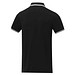 Amarago Polo mit abgesetztem Rand für Herren, schwarz, L