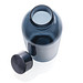 Auslaufsichere Trinkflasche mit Metalldeckel, blau