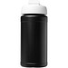 Baseline® Plus 500 ml Sportflasche mit Klappdeckel, schwarz/weiß