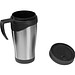 Doppelwandiger Thermobecher aus Edelstahl, 400 ml, grau