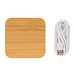 Zertifiziertes kabelloses 5W-Charger aus Bambus mit USB, braun