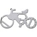 Geschenkartikel: ROMINOX® Key Tool Bicycle / Fahrrad (19 Funktionen) im Motiv-Mäppchen Danke, silber
