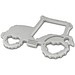 Geschenkartikel: ROMINOX® Key Tool Tractor/Traktor (18 Funktionen) im Motiv-Mäppchen Große Helden, silber