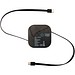 Gloas Aufrollbares 5 in 1 Kabel aus Recyclingmaterial mit Datensynchronisierung und 100 W Schnellladefunktion sowie Smartphone Toolkit, schwarz