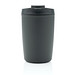 GRS recycelter PP-Becher mit Flip-Deckel, anthrazit