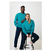 Iqoniq Kruger Relax-Rundhals-Sweater aus recycelt. Baumwolle, verdigris, XXL