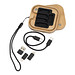 Kabel- und Adapterset in einer Bambusbox, beige