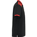 Kurzarm-Poloshirt Samurai in Farbkombination, XXXL, schwarz/rot