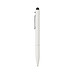 Kymi Stift mit Stylus aus RCS recyceltem Aluminum, weiß