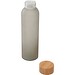 Lume 500 ml Flasche aus mattiertem Kalknatronglas mit Bambusdeckel, grau