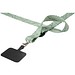 Lyra Verstellbares Lanyard aus RPET mit Telefonhalterung und Sublimationsdruck, schwarz